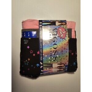 Girl's Size Large (14) 3 Pack Vigoss Comfy Leggings Star/Gray/Sparkle Pink